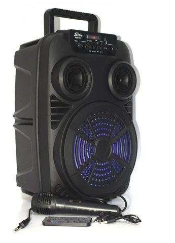 Автономна акустична система ZQS-8107S валіза 10Вт, USB, SD, FM радіо, Bluetooth, 1 мікрофон, ДК чорна (AM-3239) XPRO (253495434)