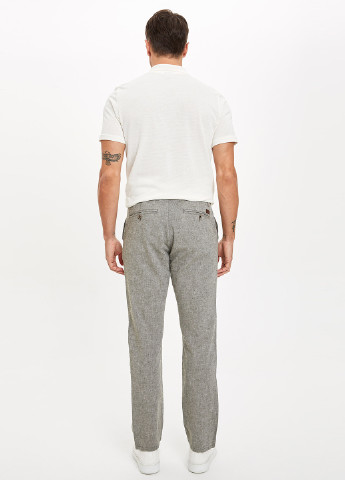 Серые кэжуал летние прямые брюки DeFacto
