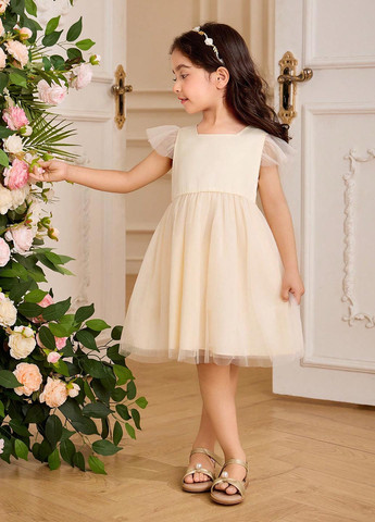 Кремовое платье SHEIN (347152634)