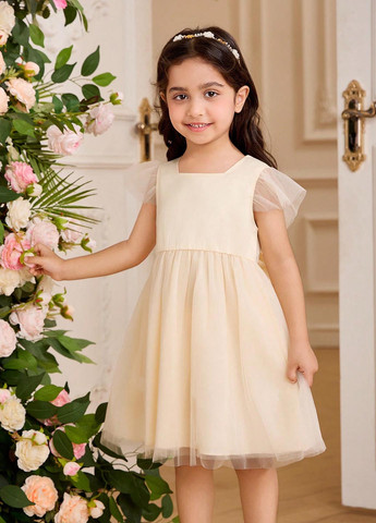 Кремовое платье SHEIN (347152634)