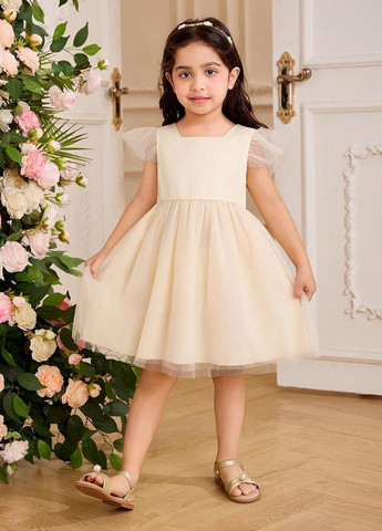 Кремовое платье SHEIN (347152634)