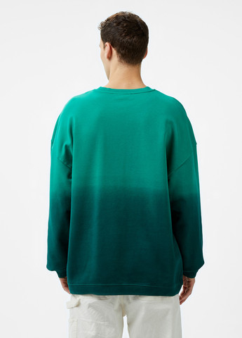 Зеленый свитшот Les Benjamins градиент без декора (329058549)