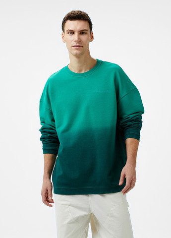 Зеленый свитшот Les Benjamins градиент без декора (329058549)