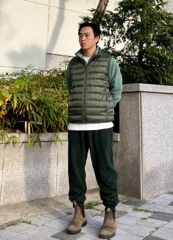 Зеленая демисезонная куртка Uniqlo