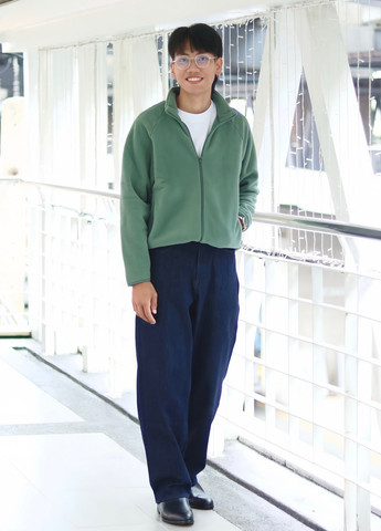 Зеленая демисезонная куртка Uniqlo