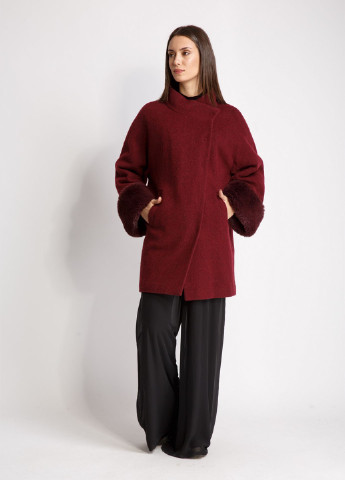 Бордове демісезонне Пальто однобортне Alberto Bini