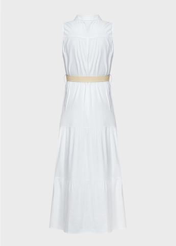 Белое кэжуал платье рубашка, клеш Mexx однотонное