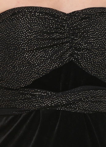 Черное коктейльное платье с открытыми плечами Avon
