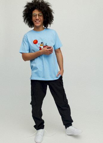 Блакитна футболка чоловіча YAPPI