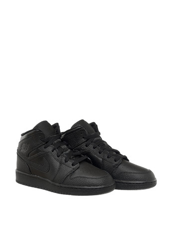 Чорні осінні кросівки Jordan 1 Mid Gs