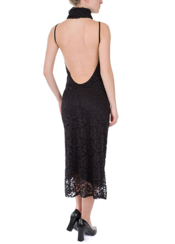 Черное вечернее платье футляр Zimo однотонное