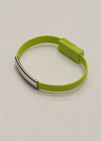 Кабель браслет силиконовый USB - Lightning 0,22м зеленый No Brand (249977035)