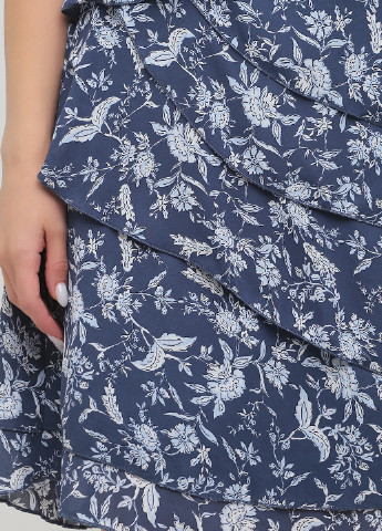 Темно-синее кэжуал платье Alessa W с цветочным принтом