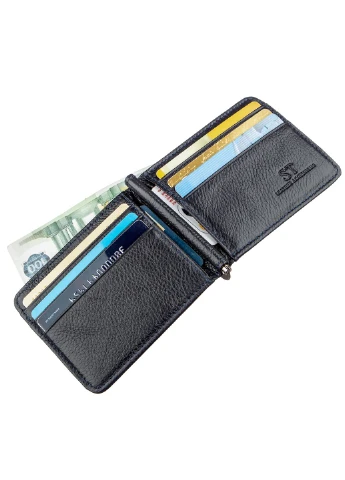 Чоловічий шкіряний гаманець 11,5х8,5 см st leather (252130640)