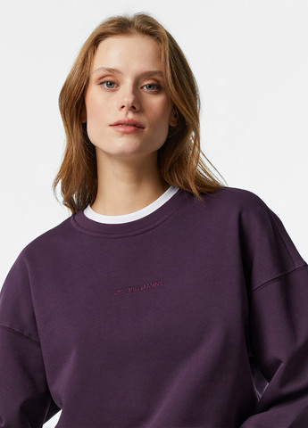 Фиолетовый свитшот Les Benjamins однотонный без декора (329148565)