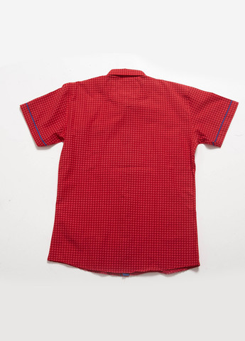Красная кэжуал рубашка с геометрическим узором Time of Style