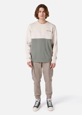 Комбинированный свитшот Colin's колор блок без декора (292787120)