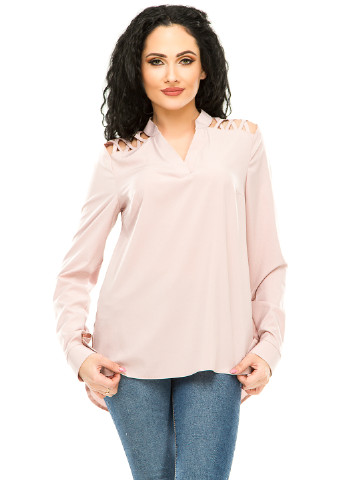 Светло-розовая демисезонная блуза Demma