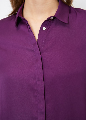 Фиолетовая кэжуал рубашка однотонная KOTON
