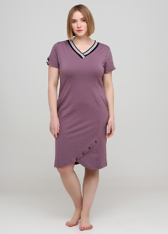 Лілова домашній сукня сукня-футболка ROMEO LIFE однотонна