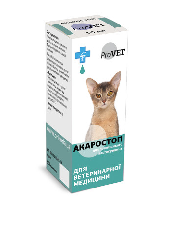 Акарицид Акаростоп ProVET для кошек и собак, капли 10 мл Природа (184833970)