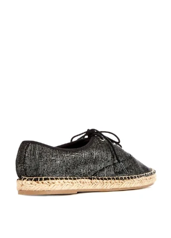 Чёрные эспадрильи JustFab однотонный без декора (22189413)