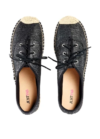 Чёрные эспадрильи JustFab однотонный без декора (22189413)