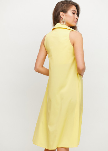 Желтое кэжуал платье сирена а-силуэт Karree однотонное