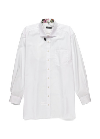 Белая кэжуал рубашка однотонная Eterna