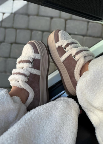 Кроссовки Meideli бежевые зима (366167481)