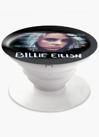 Попсокет (Popsockets) держатель для смартфона Билли Айлиш (Billie Eilish) (8754-1217) Черный MobiPrint (216748460)