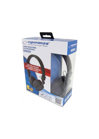 Наушники (EH212K) Esperanza Bongo Black (253546105)