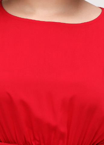 Красное кэжуал платье клеш Vovk однотонное