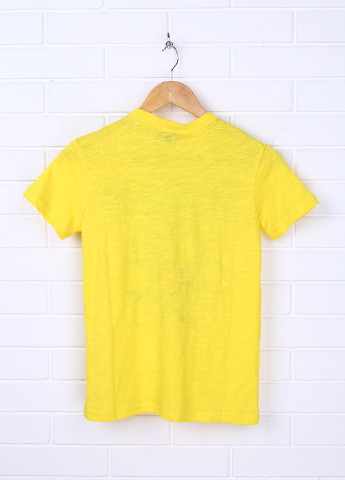 Желтая летняя футболка с коротким рукавом Guru