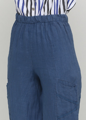 Темно-голубые кэжуал летние зауженные брюки Made in Italy