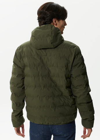 Оливковая (хаки) демисезонная куртка Lacoste