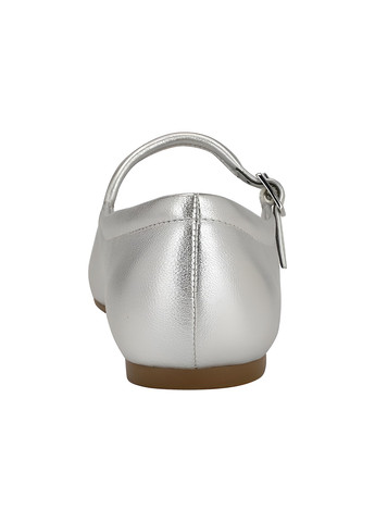 Женские балетки Calvin Klein | серебряные однотонные без декора натуральная кожа (334709960)