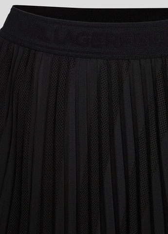Черная кэжуал однотонная юбка Karl Lagerfeld плиссе