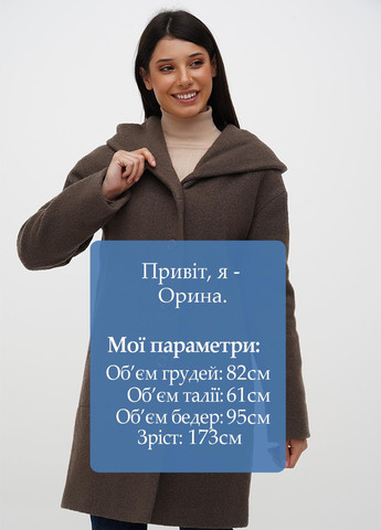 Коричневое демисезонное Пальто однобортное Ruta-S