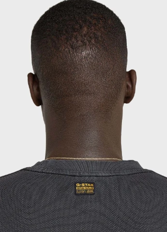 Темно-серый демисезонный кэжуал лонгслив G-Star Raw однотонный
