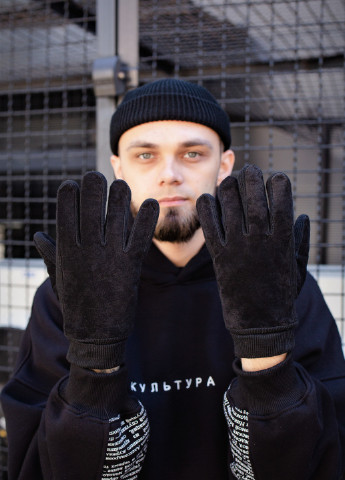 Перчатки Bardusov Without однотонные чёрные кэжуалы хлопок
