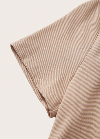 Бежевое кэжуал платье для беременных платье-футболка SHEIN однотонное