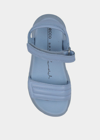 Голубые кэжуал сандалии Ecco на липучке