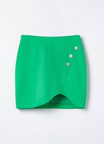 Зеленая кэжуал однотонная юбка Mohito