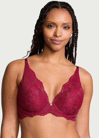 Бордовий демісезонний комплект (бюстгальтер, трусики) Victoria's Secret
