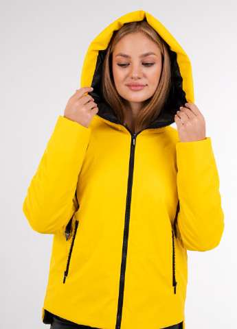 Желтая зимняя женская куртка «холли» Uzeff