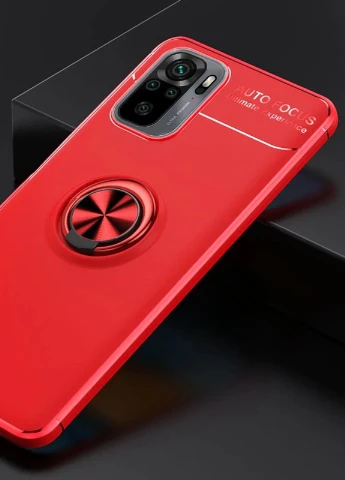 TPU чохол ColorRing під магнітний тримач (opp) для Xiaomi Redmi Note 10 / Note 10s Червоний / Червоний (is_00000047409_1) Deen (237825129)