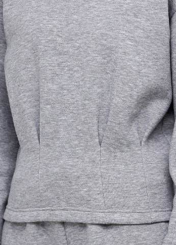 Светло-серый свитшот MaCo exclusive меланж без декора (248108316)