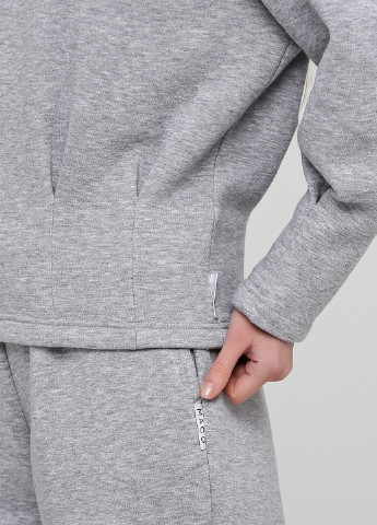 Светло-серый свитшот MaCo exclusive меланж без декора (248108316)