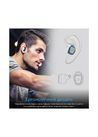 Bluetooth наушники blue Promate trueblue-2 (131287573)